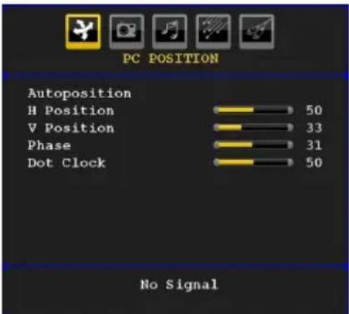 SABA SCB1910VX - PC Position Menu - 1