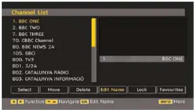 SABA SCB1910VX - Renaming Channels - 1