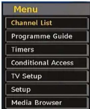 SABA SCB1910VX - IDTV Menu System - 1