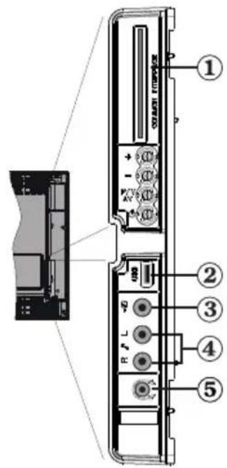 SABA SCB1910VX - Viewing the Connections - Side Connectors - 1