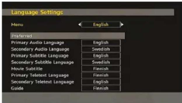 SABA SCB1910VX - Language Settings - 1