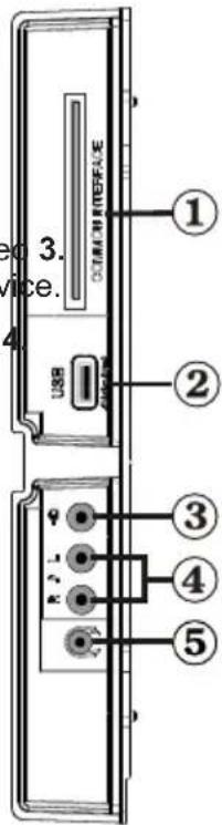 GRANDIN LC40R - Viewing the Connections - Side Connectors - 1
