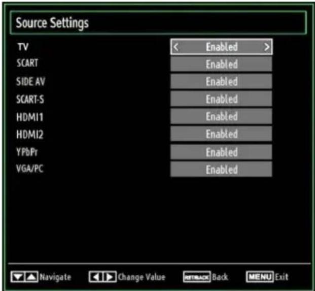 GRANDIN LC40R - Configuring Source Settings - 1