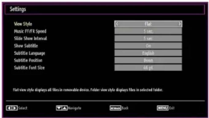 GRANDIN LC40R - Media Browser Settings - 1