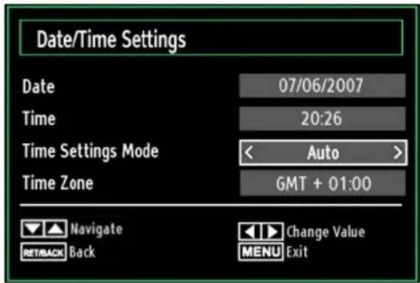 GRANDIN LC40R - Configuring Date/Time Settings - 1