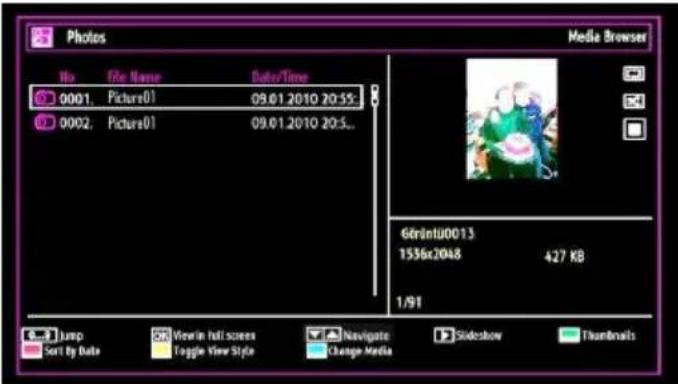 GRANDIN LC40R - Viewing Photos via USB - 1