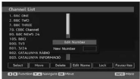 GRANDIN L19V99S - Moving the channels in the channel list - 1
