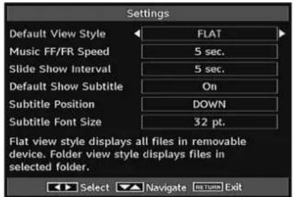 GRANDIN L19V99S - Media Browser Settings - 1