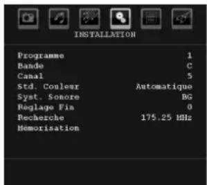 GRANDIN L19V99S - Menu Installation. - 1