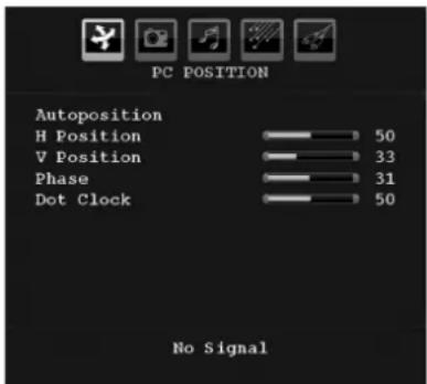 GRANDIN L19V99S - PC Position Menu - 1