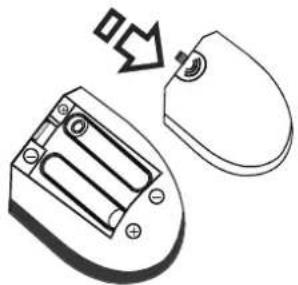 GRANDIN L19V99S - Inserting Batteries into the Remote Control Handset - 1