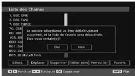 GRANDIN L19V99S - Suppression des chaînes dans la liste de chaînes - 1