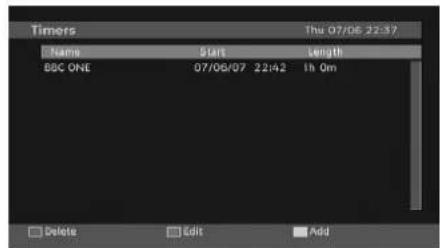 GRANDIN L19V99S - Deleting a Recording Timer - 1