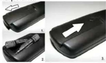 GRANDIN DL39V200 - Installazione delle batterie nel telecomando - 1