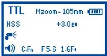 Phottix Mitros TTL (Sony) - TTL mode screen - 1