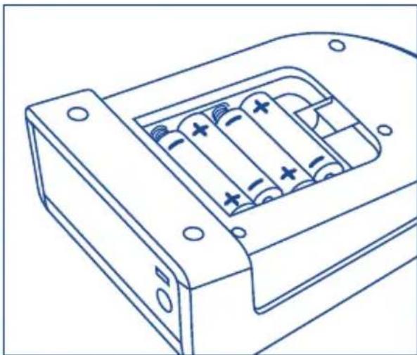 Tensoval Duo Control - Plaatsen/verwisselen van de batterijen - 2
