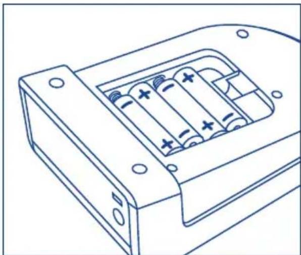 Tensoval Duo Control - Inserting / changing the batteries - 2