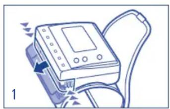 Tensoval Mobil Classic - Inserting the batteries - 1