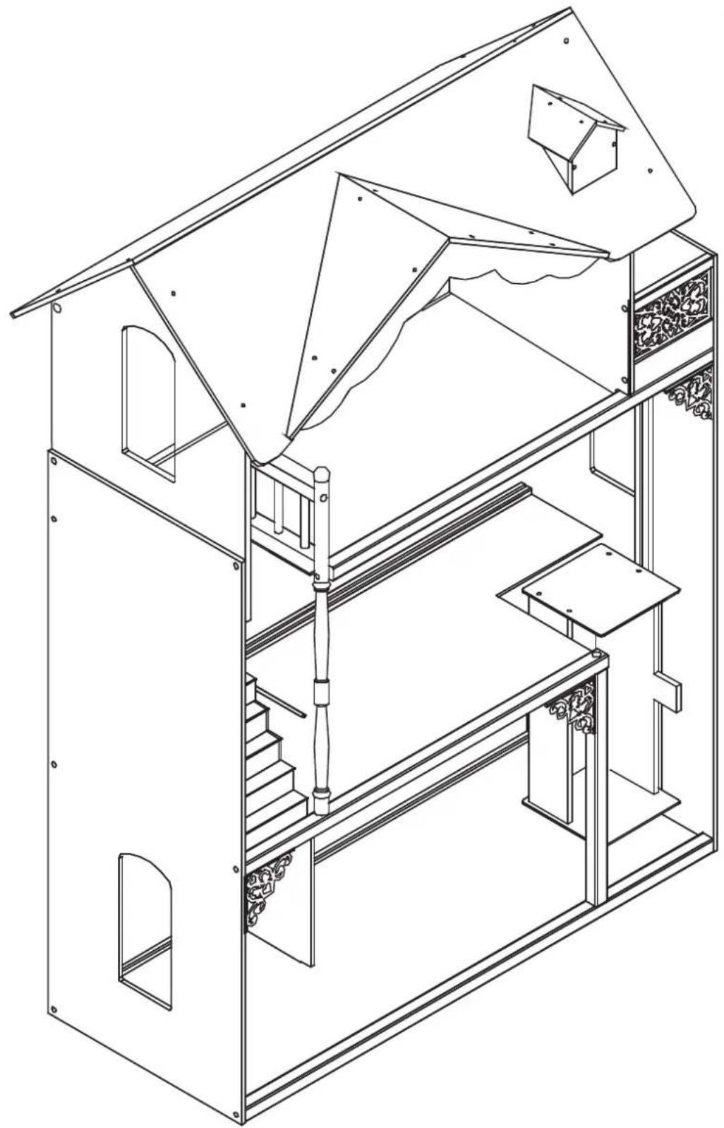 KidKraft Amelia - Amelia Dollhouse Casa de muñecas Amelia Maison de poupées Amélia Puppenhaus Amelia Amelia poppenhuis - 2