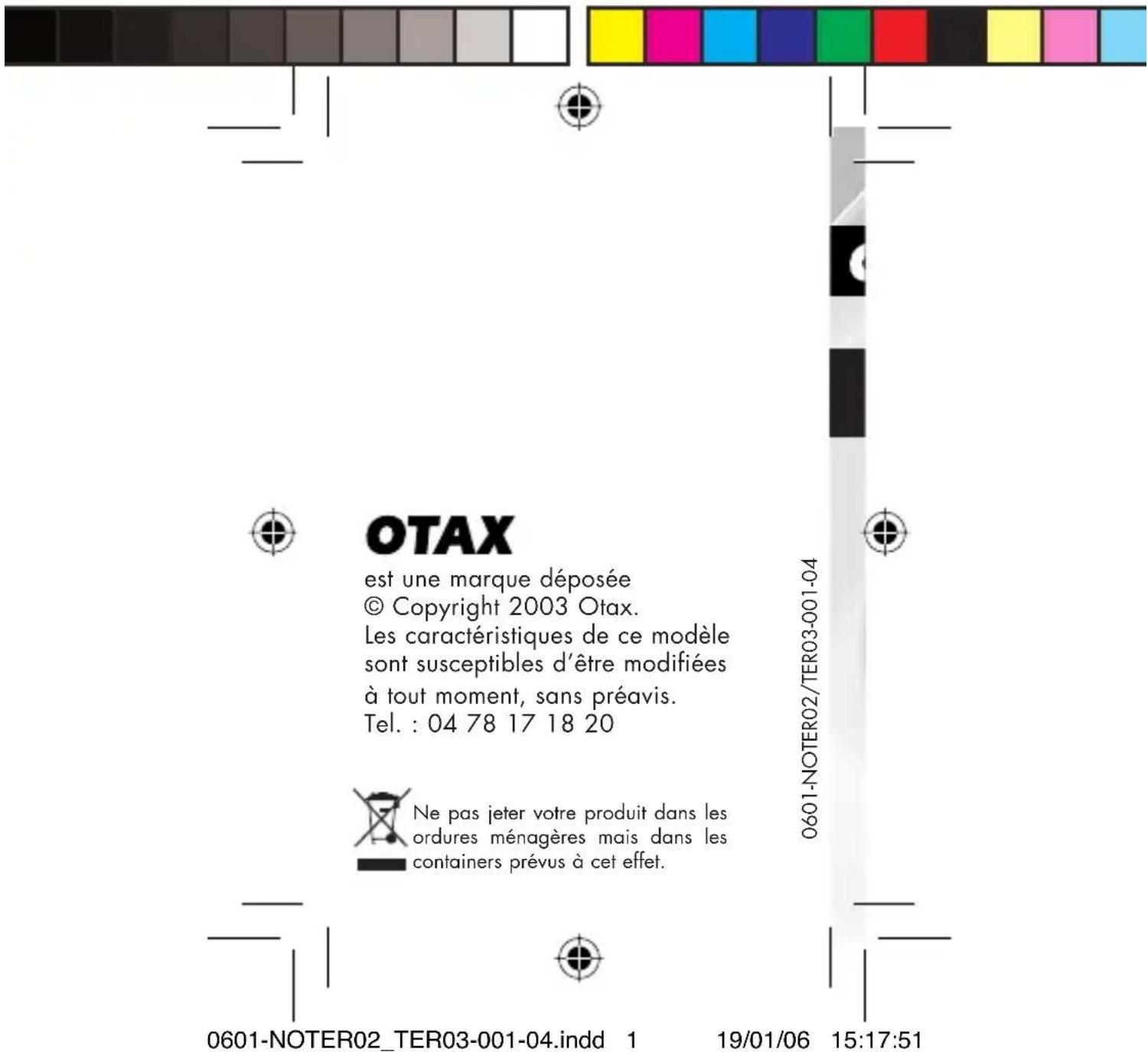 OTAX TER03 - ■ CARACTERISTIQUES TECHNIQUES - 5
