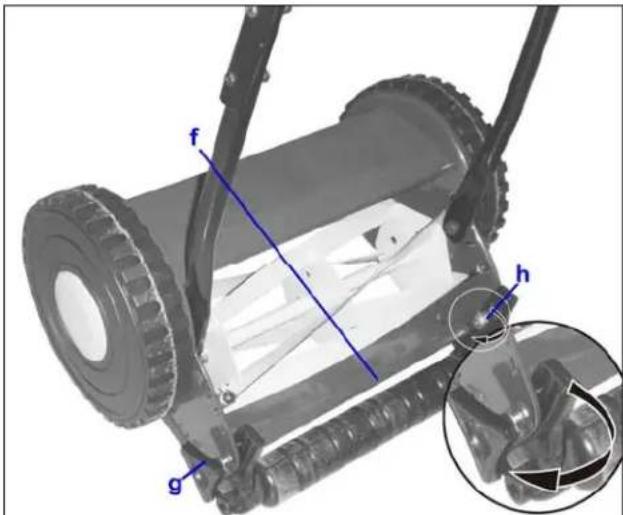 Ribiland PRTM300 RazerB300M - 4.5- Réglage de la hauteur de coupe (Fig.6) - 1