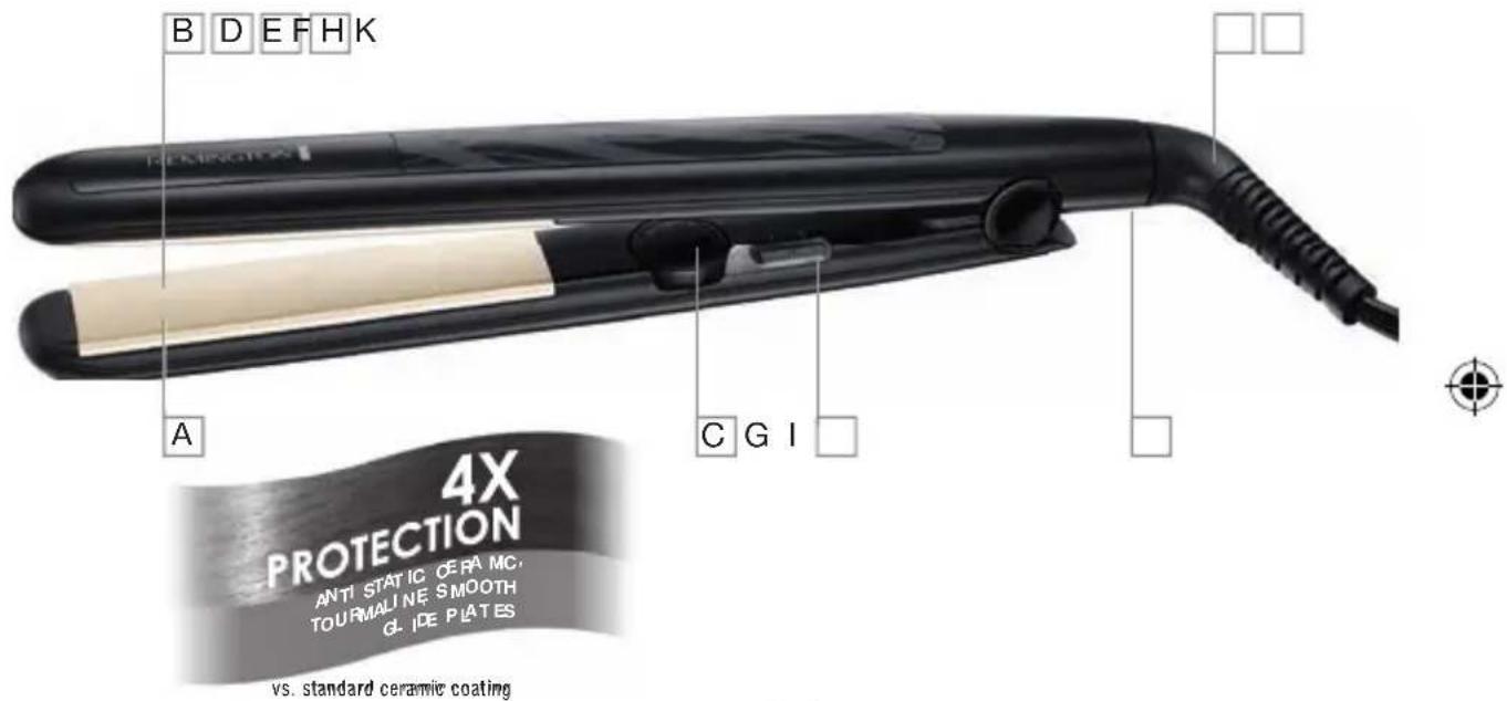 REMINGTON Ceramic Slim 220 S3500 - Ceramic straight 230 - 2