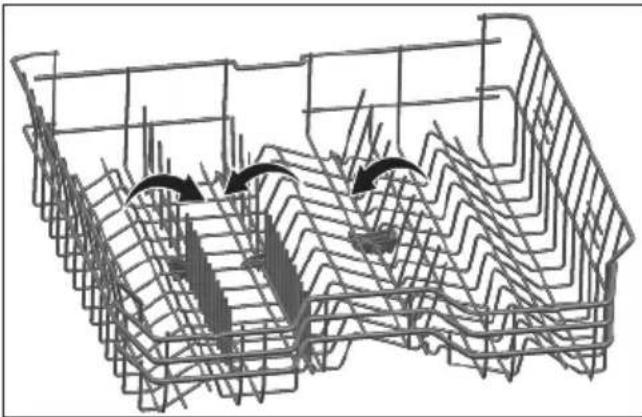GRUNDIG GNF 41822 X - Tiges rétractables du panier supérieur - 1