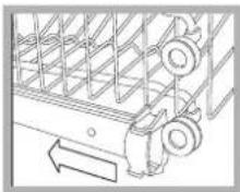 INDESIT DFG 262 NX EU - The height of the upper rack should ideally be adjusted WHEN THE RACK IS EMPTY. - 1