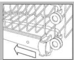 INDESIT DFG 262 NX EU - Régler la hauteur du panier supérieur - 1