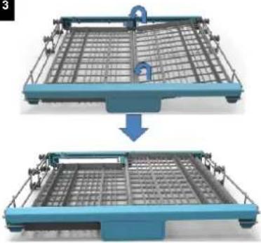 FAGOR LVF68ITA - Cutlery basket could be have 5 positions: - 3