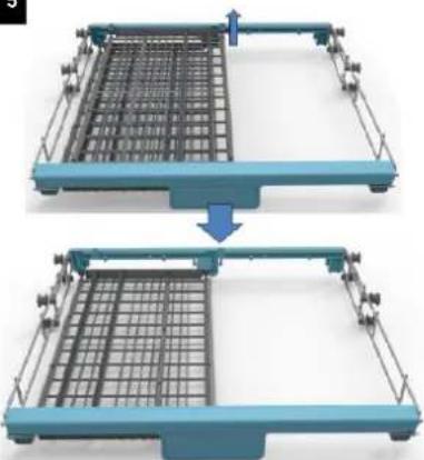 FAGOR LVF68ITA - Cutlery basket could be have 5 positions: - 5