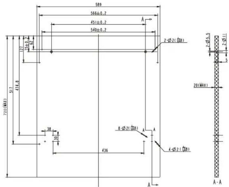 FAGOR LVF63ITB - - Aesthetic panel's dimensions and installation - 1