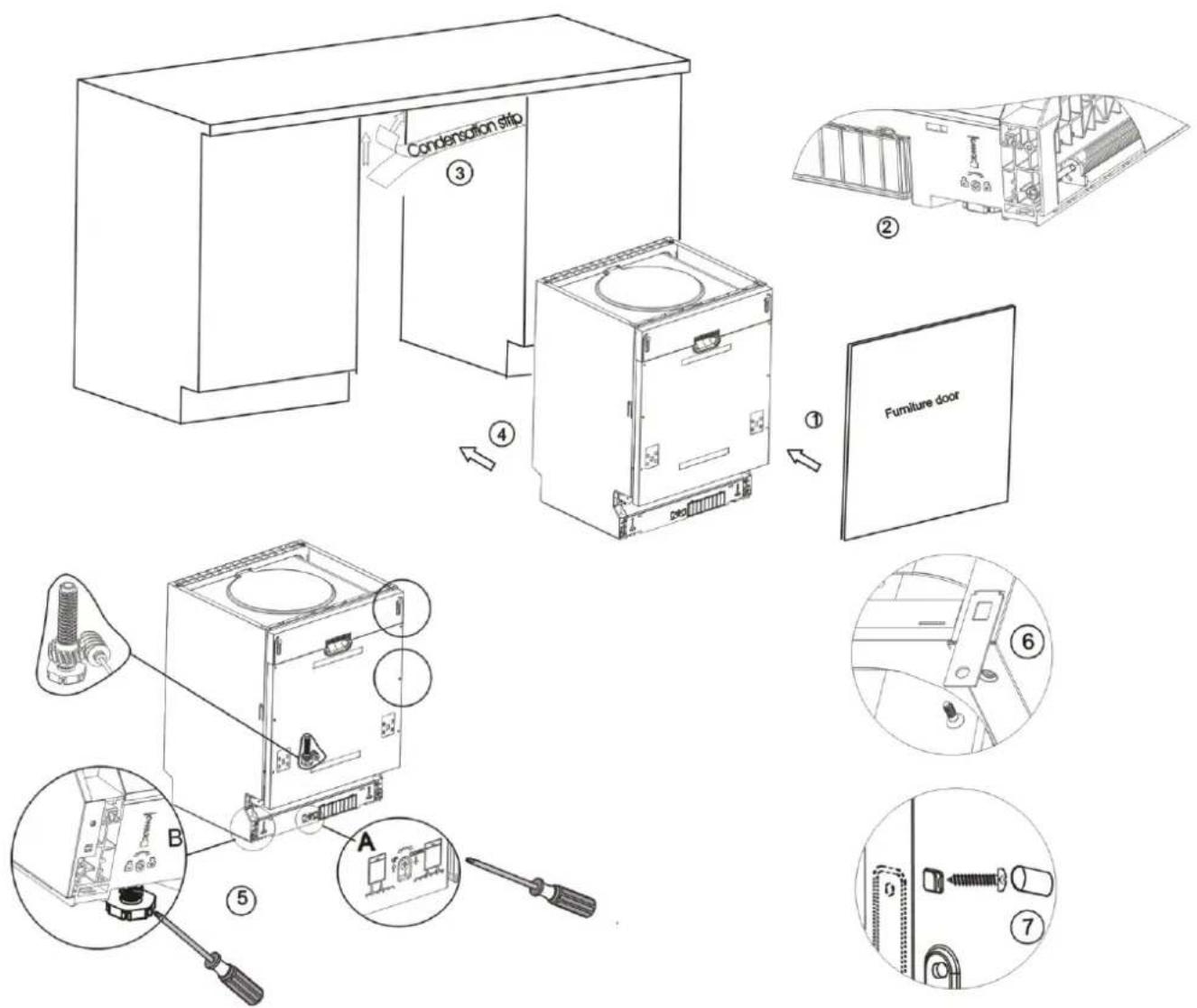 FAGOR LVF63ITB - - Pasosaseguirparalainstalacióndellavavajillas - 1