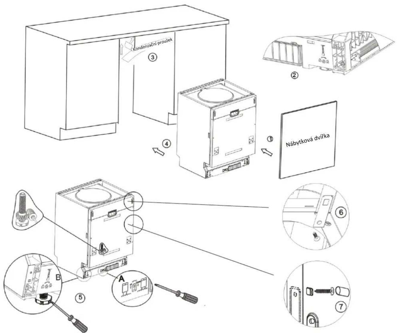 FAGOR LVF63ITB - - Jednotlive kroky montáze - 1