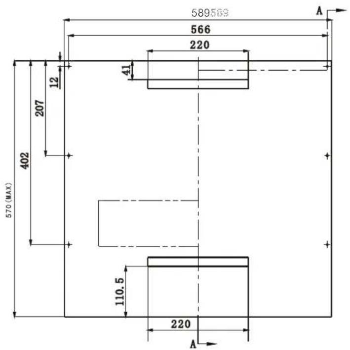 FAGOR LVF17IAX - Dimensoes e instalacao da porta do mover - 1