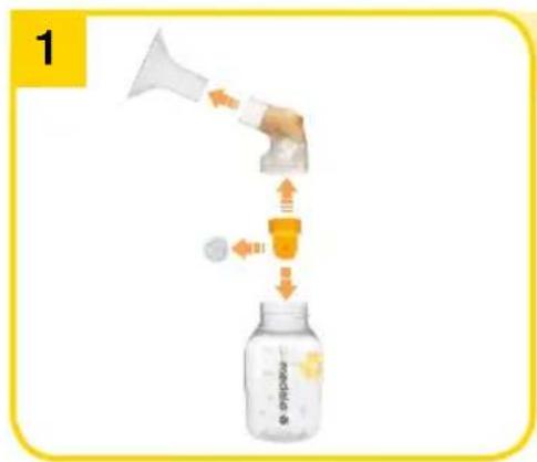 MEDELA Swing - Voorafgaand aan het eerste gebruik en na elk gebruik - 1