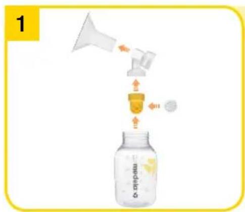 MEDELA Mini Electric - Prima del primo impiego e dopo ciascun utilizzato - 1