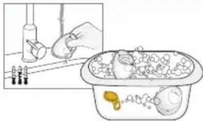 MEDELA Freestyle - Rinse and wash by hand (before first use and after each use) - 1