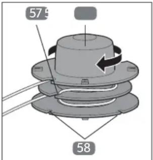 Gardenline GLBC 431 AS - Damilorsó megtöltése új vágószállal - 3
