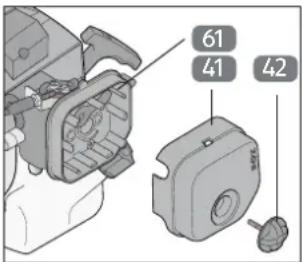 Gardenline GLBC 431 AS - vTegye vissza a fedelet és csavarozza rá a csavarral. A gázhuzal beállítása - 4