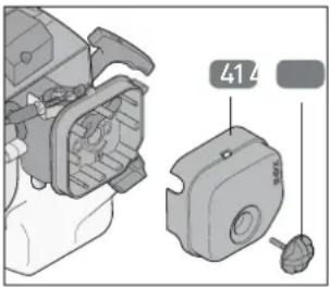 Gardenline GLBC 431 AS - Rimettere il coperchio e fissarlo con la vite. Posizionare il cavo della leva del gas - 1