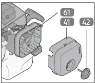 Gardenline GLBC 431 AS - Rimettere il coperchio e fissarlo con la vite. Posizionare il cavo della leva del gas - 4