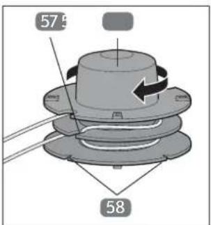Gardenline GLBC 431 AS - Polnjenje tuljave z nitko - 3