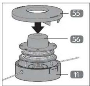 Gardenline GLBC 431 AS - Aggiungere nuovo filo di taglio nella bobina - 4