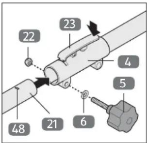 Gardenline GLBC 431 AS - Montaggio della barra di azionamento - 1