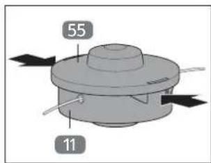 Gardenline GLBC 431 AS - Damilorsó megtöltése új vágószállal - 2