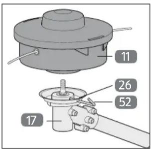 Gardenline GLBC 431 AS - Fadenspule mit neuem Schnittfaden befüllen - 1