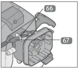 Gardenline GLBC 431 AS - Rimettere il coperchio e fissarlo con la vite. Posizionare il cavo della leva del gas - 3