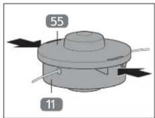 Gardenline GLBC 431 AS - Aggiungere nuovo filo di taglio nella bobina - 2