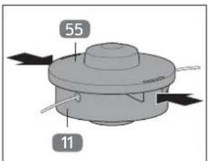 Gardenline GLBC 431 AS - Polnjenje tuljave z nitko - 2